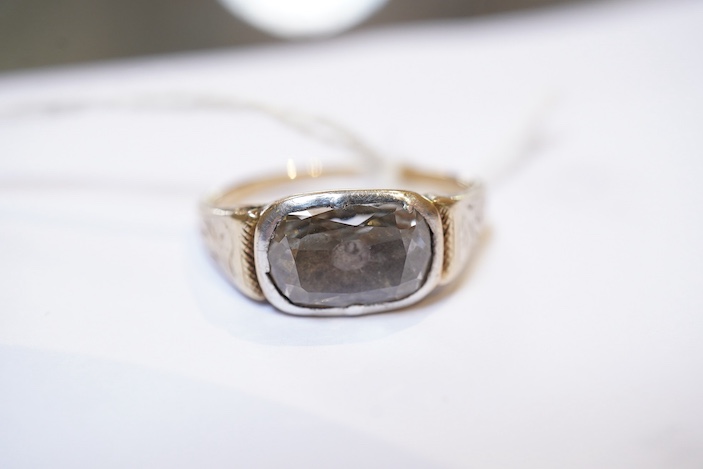 A rare Georgian/early Victorian diamond ring, first half 19th century